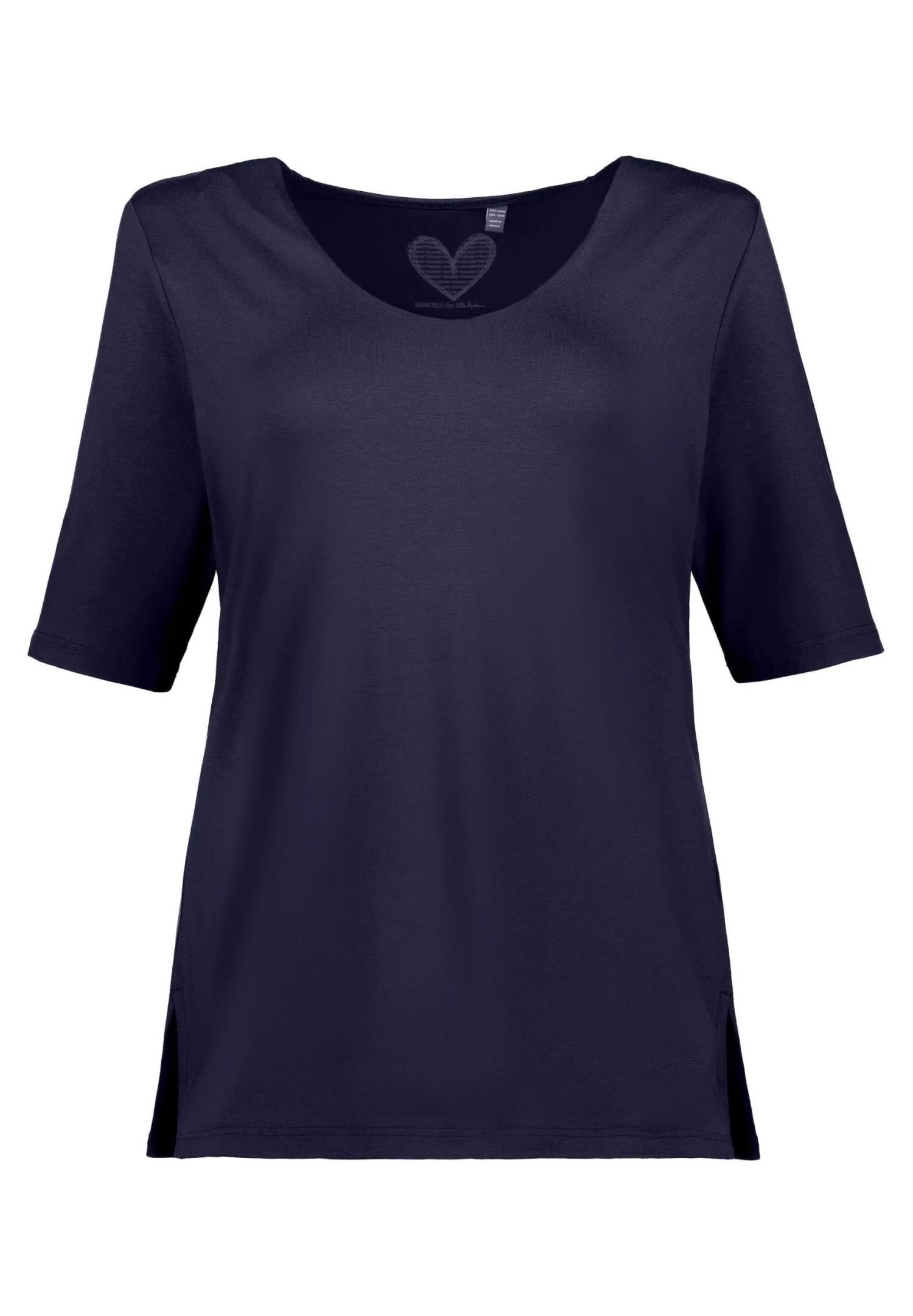 Ulla Popken T-shirt Basic - Mitternachts Blau 3 Ulla Popken T-shirt Basic - Mitternachts Blau