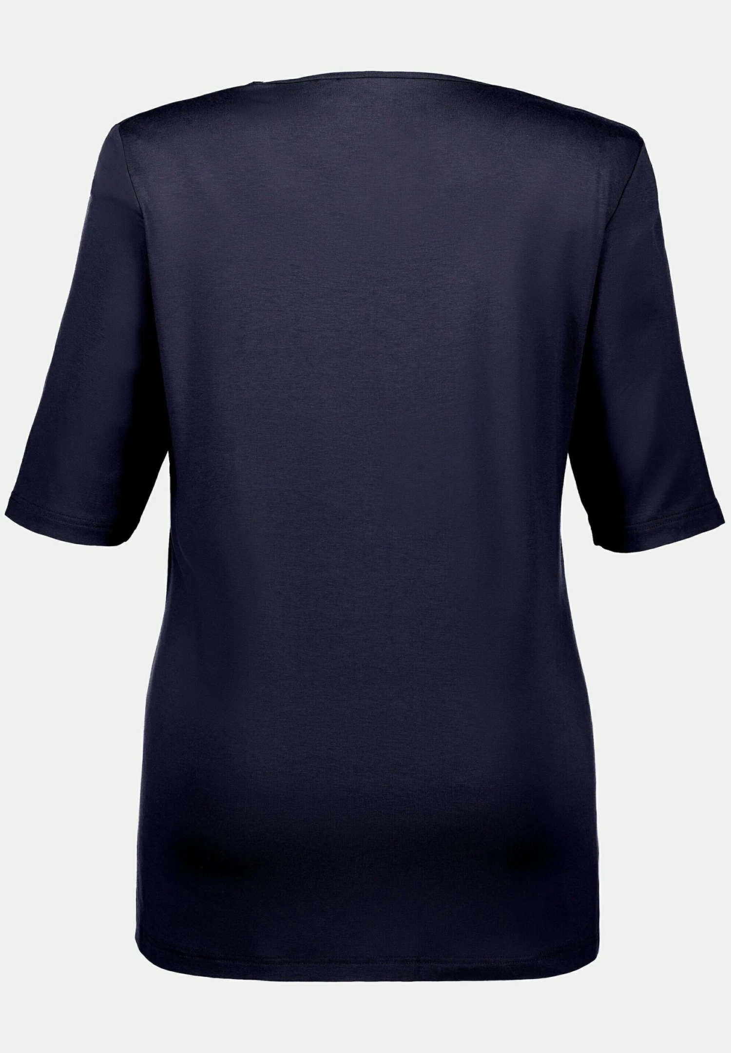 Ulla Popken T-shirt Basic - Mitternachts Blau 4 Ulla Popken T-shirt Basic - Mitternachts Blau - obrazek 2