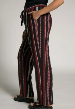 Ulla Popken STREIFEN ELASTIKBUND KORDEL - Spodnie Treningowe - Schwarz -Lindex 71522aaa0c244b57a5f4e8a560a24850