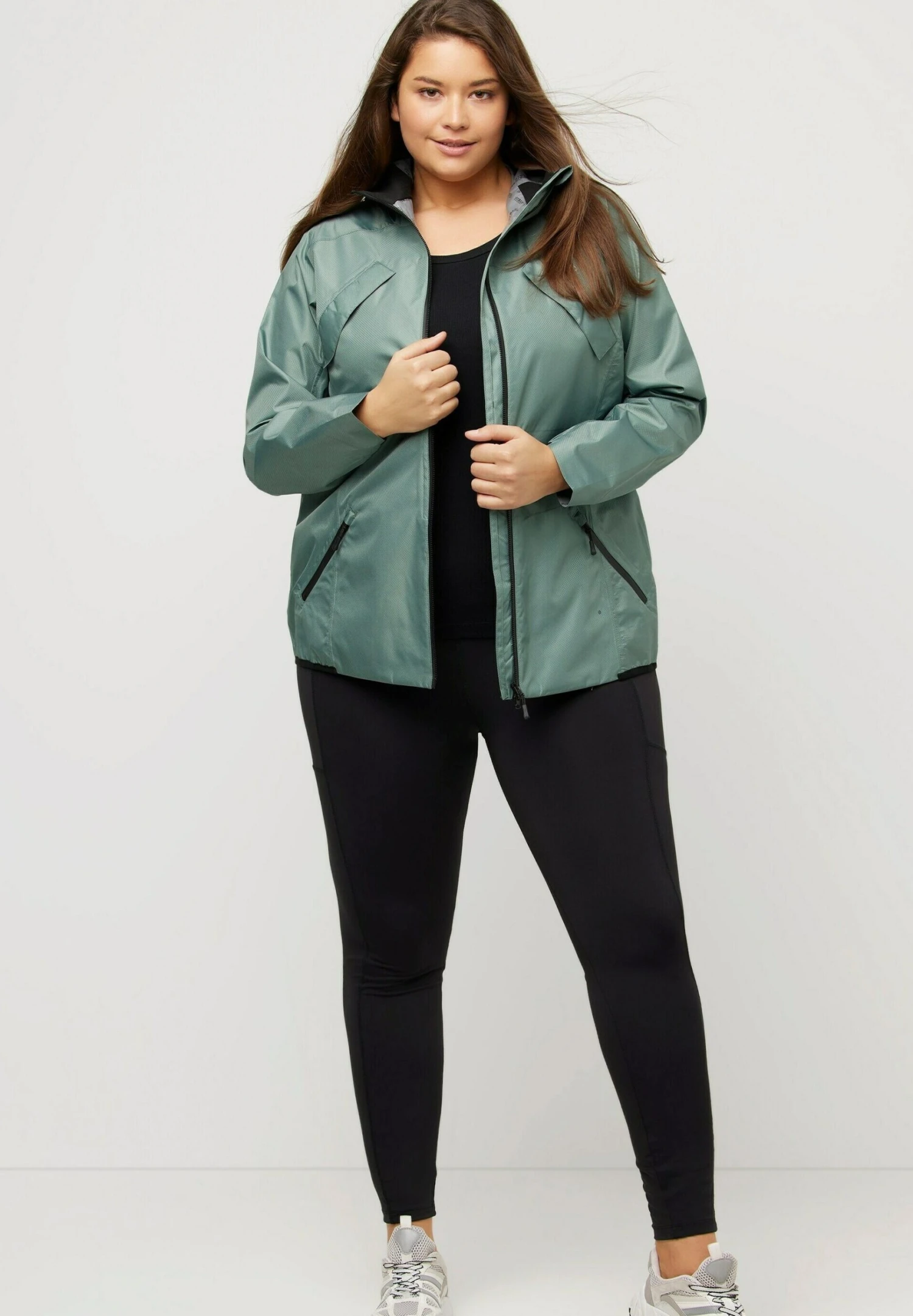 Ulla Popken Kurtka Outdoor - Mintgrün 4 Ulla Popken Kurtka Outdoor - Mintgrün - obrazek 2