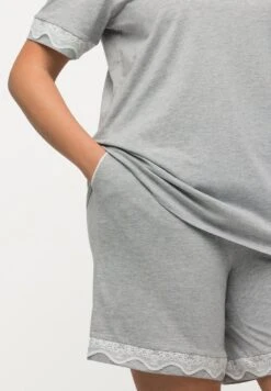 Ulla Popken Piżama - Light Gray Melange -Lindex 719db6269b4f4ce89e23505d7799e418