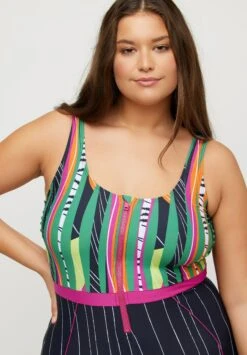 Ulla Popken ZIP, SANS BONNETS SOUPLES, JAMBES COURTES - Kostium Kąpielowy - Noir 10 Ulla Popken ZIP, SANS BONNETS SOUPLES, JAMBES COURTES - Kostium Kąpielowy - Noir -Lindex 71b65487d2fd4b98b599aed4039fbe9f