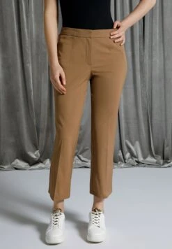 Ulla Popken Spodnie Materiałowe - Caramel