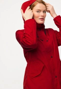 Ulla Popken HYPRAR - Kurtka Przeciwdeszczowa - Salsa -Lindex 7420f054d85c4736acef2d6a328f3fe3