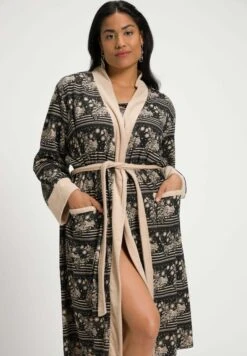 Ulla Popken Szlafrok - Zwart -Lindex 7461405bae7a43f489b5d19932178a35