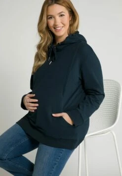 Ulla Popken Bluza Z Kapturem - Marine -Lindex 75a95f33b5b8471ca5711f425bfeba6f