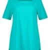 Ulla Popken CARREE AUSSCHNITT CLASSIC HALBARM - T-shirt Basic - Cyan