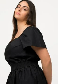 Ulla Popken PAPER TOUCH KURZ CARMEN AUSSCHNITT HALBARM - Bluzka - Schwarz 9 Ulla Popken PAPER TOUCH KURZ CARMEN AUSSCHNITT HALBARM - Bluzka - Schwarz -Lindex 76fe57169180480b986c214010021b77