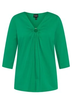 Ulla Popken Bluzka Z Długim Rękawem - Emerald Green -Lindex 774fdbbf1d9e40db81032c82289b6594