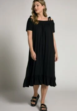 Ulla Popken Sukienka Z Dżerseju - Schwarz