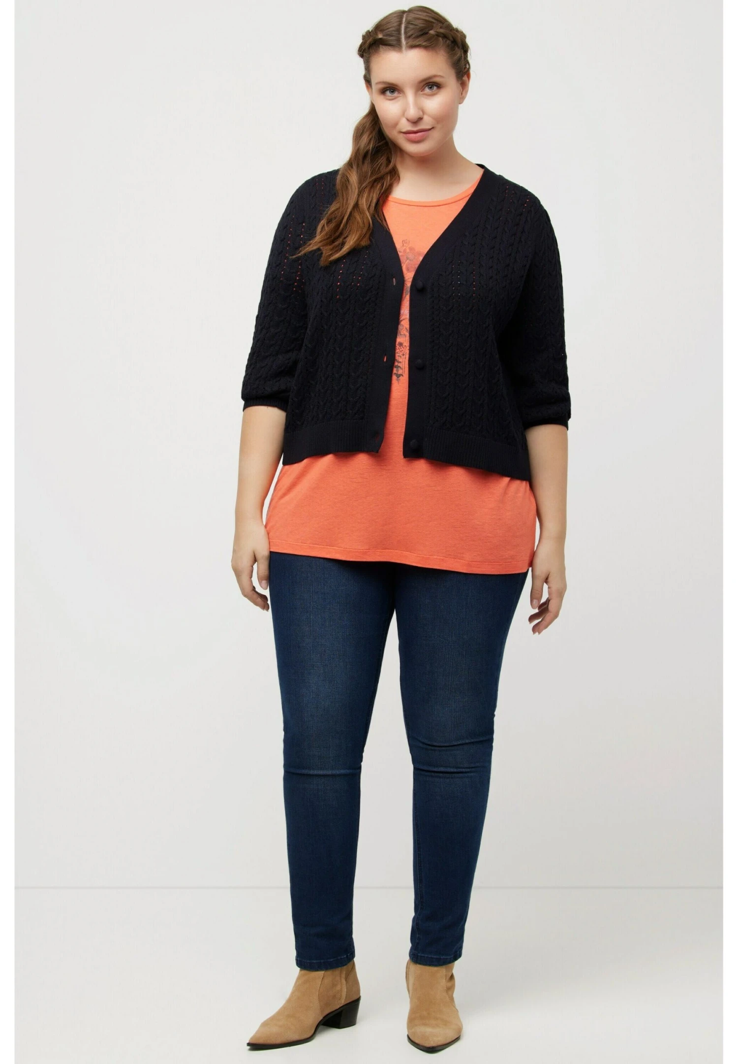 Ulla Popken Kardigan - Bleu Marine 4 Ulla Popken Kardigan - Bleu Marine - obrazek 2