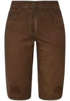 Ulla Popken TRACHTEN-BERMUDA MANDY USED-LOOK - Szorty Jeansowe - Nussbraun -Lindex 7a51e03a161e428281a90fd9e88dfb4a