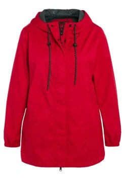 Ulla Popken Kurtka Przeciwdeszczowa - Red -Lindex 7c8f0e6234174b58bee15e9da0e7acae