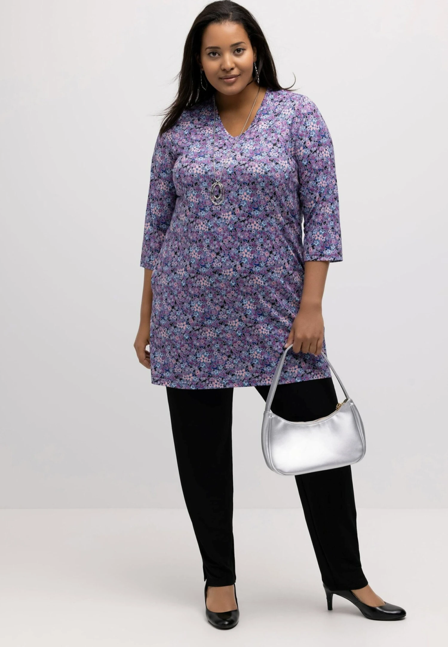 Ulla Popken V AUSSCHNITT 3/4-ARM TASCHEN - Bluzka Z Długim Rękawem - Magenta 4 Ulla Popken V AUSSCHNITT 3/4-ARM TASCHEN - Bluzka Z Długim Rękawem - Magenta - obrazek 2