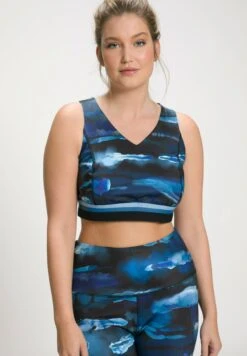 Ulla Popken IMPRIMÉ AQUARELLE DÉCOLLETÉ V - Biustonosz Bustier - Noir