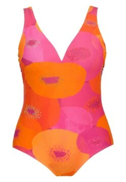 Ulla Popken Kostium Kąpielowy - Dark Azalea Multi -Lindex 7d7a1f2282d740a999323dbf70a578d9