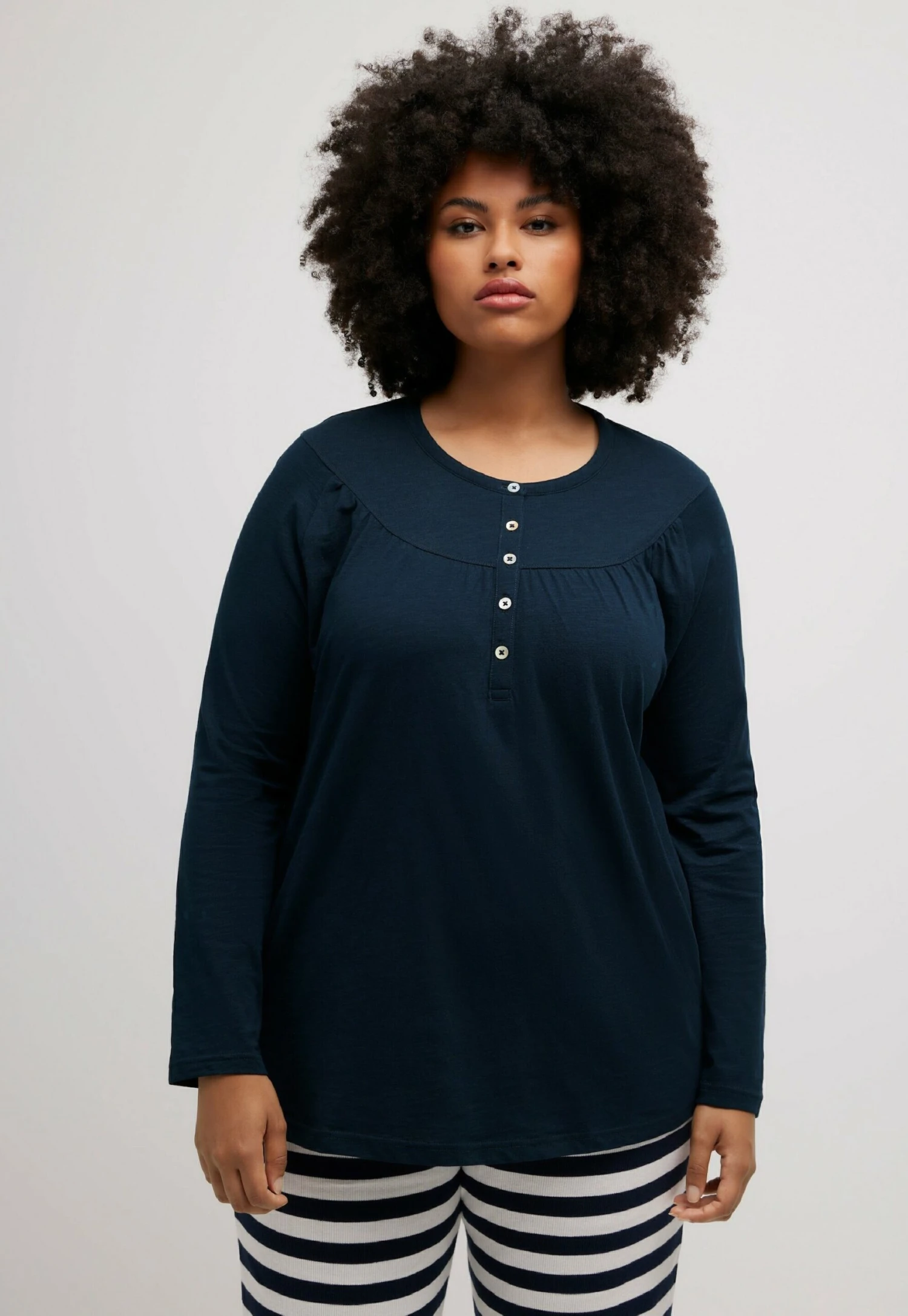 Ulla Popken Bluzka Z Długim Rękawem - Marine 3 Ulla Popken Bluzka Z Długim Rękawem - Marine