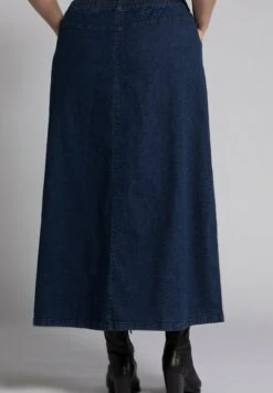 Ulla Popken Spódnica Trapezowa - Dark Blue Denim -Lindex 7e5dd4d2cd8c4b328725441f5fc38737