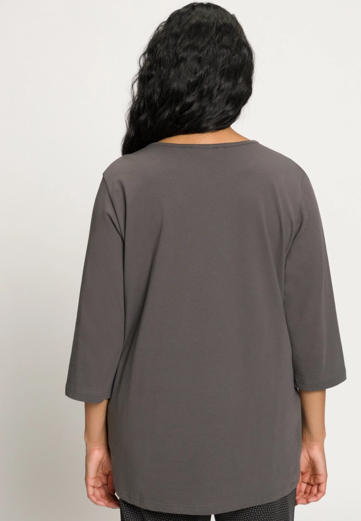 Ulla Popken V HALS 3/4 MOUWEN - Koszulka Do Spania - Asbruin 4 Ulla Popken V HALS 3/4 MOUWEN - Koszulka Do Spania - Asbruin - obrazek 2