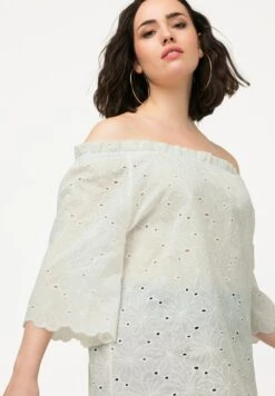 Ulla Popken Bluzka - Offwhite -Lindex 80486d23ee714f20b03560ba489b3fd8