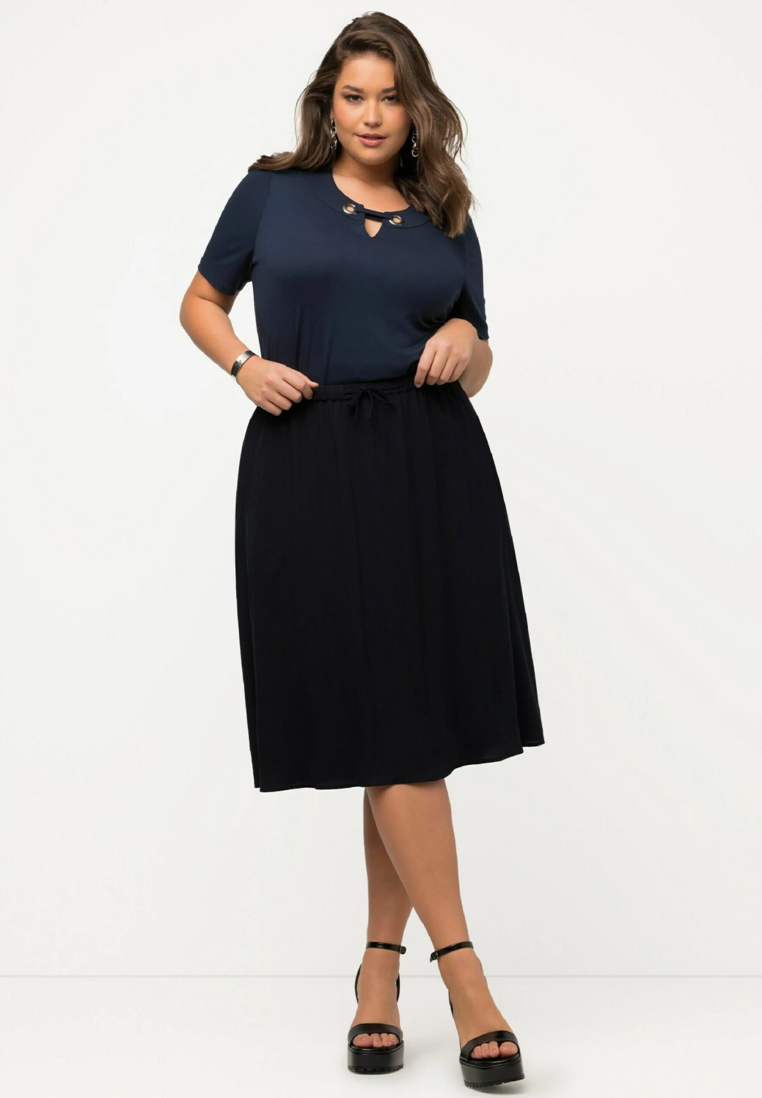 Ulla Popken Spódnica Trapezowa - Donkermarine 4 Ulla Popken Spódnica Trapezowa - Donkermarine - obrazek 2