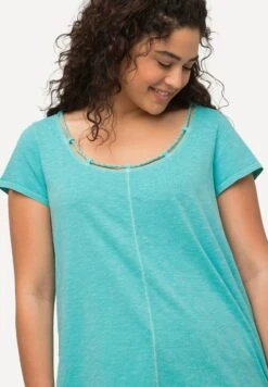 Ulla Popken T-shirt Basic - Aqua Foncé -Lindex 82db1c0e3c7d4b969072f7ed4c6520a8