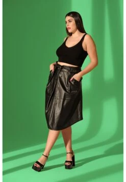 Ulla Popken Spódnica Trapezowa - Noir 14 Ulla Popken Spódnica Trapezowa - Noir -Lindex 82e5a5745d924738a010e68f7c4aeaed