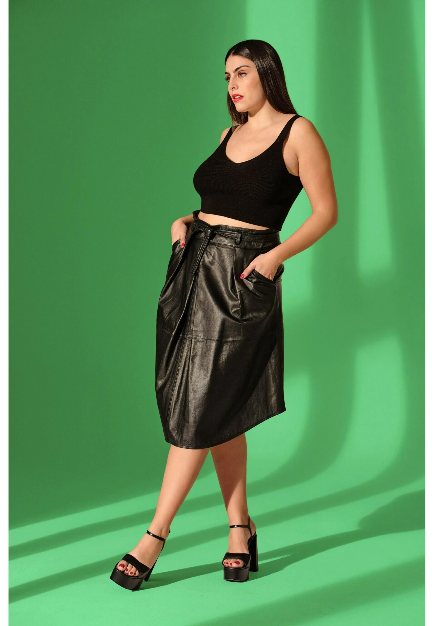 Ulla Popken Spódnica Trapezowa - Noir 8 Ulla Popken Spódnica Trapezowa - Noir - obrazek 6