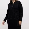 Ulla Popken Sukienka Dzianinowa - Black -Lindex 85083a0d8321416f849f945436419c3a