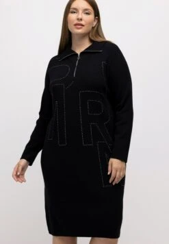 Ulla Popken Sukienka Dzianinowa - Black
