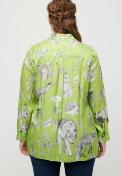 Ulla Popken LANGE MOUWEN - Koszula - Hooigroen -Lindex 8530fbd95f9f46d68c24440e8d818b75