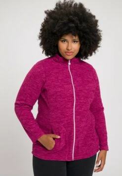 Ulla Popken Bluza Rozpinana - Magnolia Red Melange