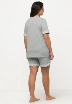 Ulla Popken Piżama - Light Gray Melange -Lindex 86b16fac9e2c404bb37e42607eebada1
