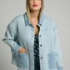 Ulla Popken Kurtka Jeansowa - Light Blue -Lindex 86e144483632422f81a7f75f9efe1072