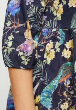 Ulla Popken PFAUEN A LINIE V AUSSCHNITT - Sukienka Koszulowa - Marine -Lindex 8710872b1c624c21b4642f07ea32e093