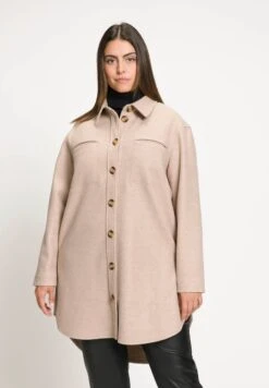 Ulla Popken Krótki Płaszcz - Cognaczand