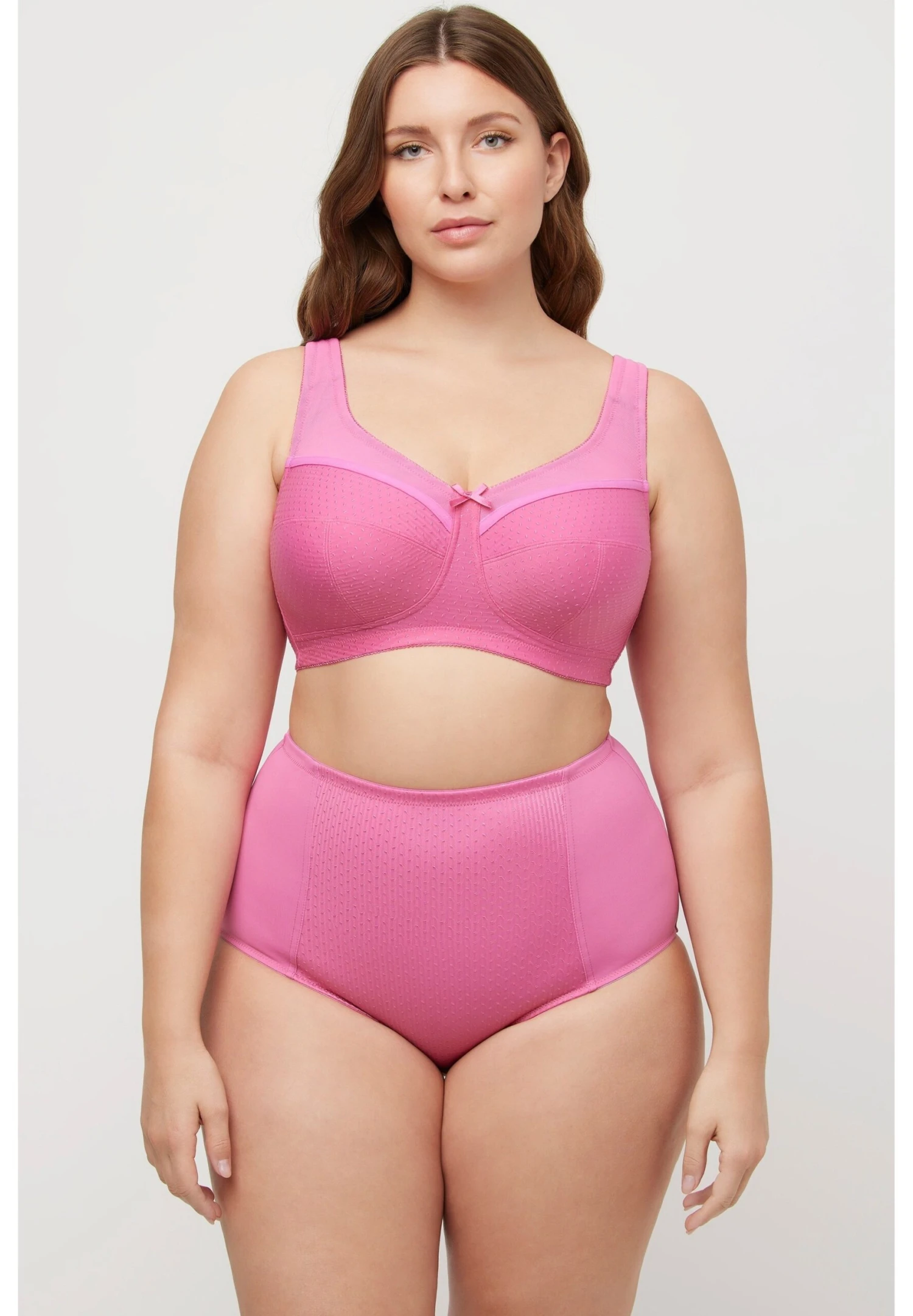 Ulla Popken COMFORT KELLY STRUCTUUR - Biustonosz Z Fiszbiną - Helles Pink 3 Ulla Popken COMFORT KELLY STRUCTUUR - Biustonosz Z Fiszbiną - Helles Pink