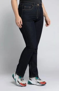 Ulla Popken Jeansy Straight Leg - Dark Blue Denim -Lindex 8f86d7a54ee943ff85bba2534ec43669