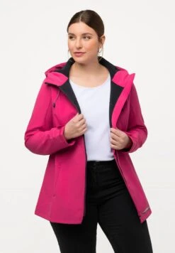 Ulla Popken Krótki Płaszcz - Rose Vif Magenta -Lindex 907d286bfc7649508b72c4f31014f4d6