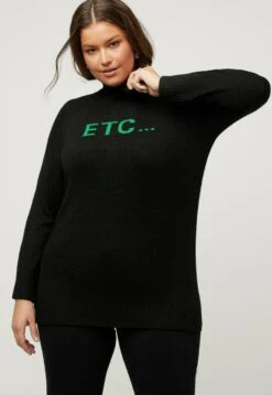 Ulla Popken Sweter - Black -Lindex 9106b69742f945dfbb1e520649bea4e4