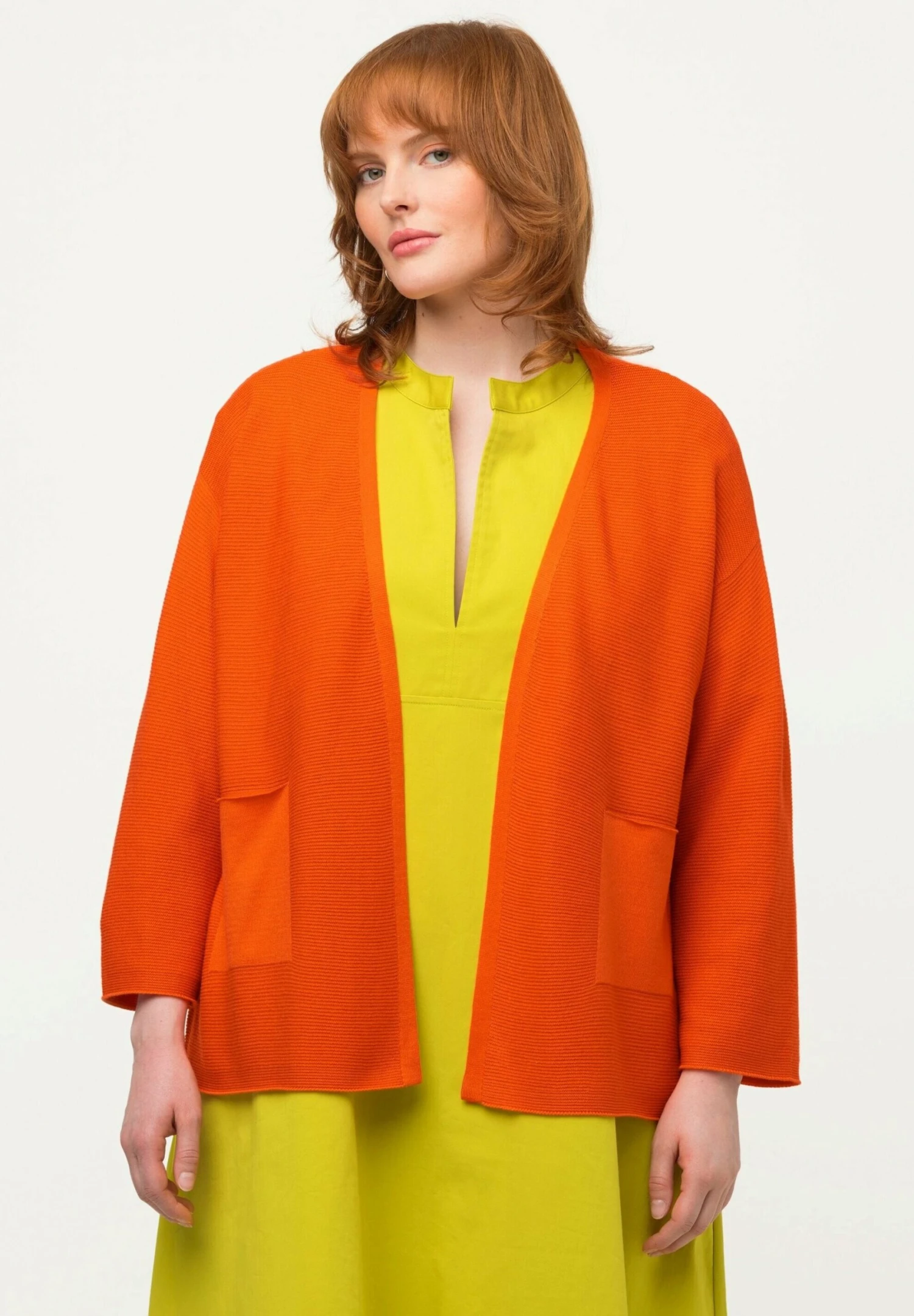 Ulla Popken Kardigan - Light Orange 3 Ulla Popken Kardigan - Light Orange