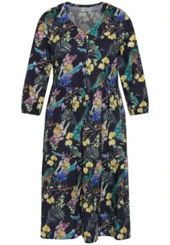 Ulla Popken PFAUEN A LINIE V AUSSCHNITT - Sukienka Koszulowa - Marine -Lindex 93871d282be84856ac529b78482b2fab