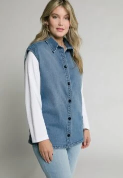 Ulla Popken Kamizelka - Blue Denim