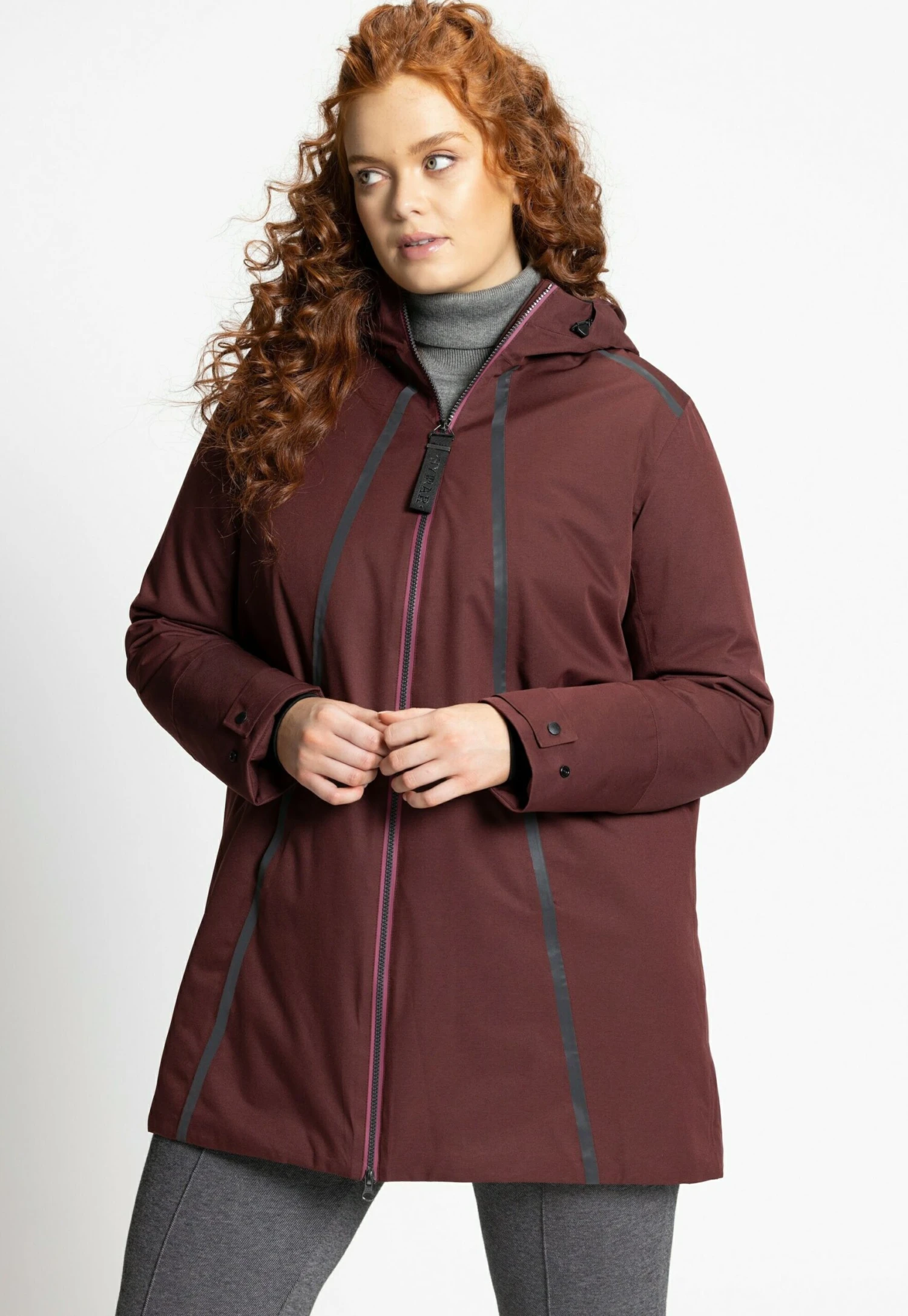 Ulla Popken Parka - Rouge Vin 6 Ulla Popken Parka - Rouge Vin - obrazek 4