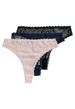Ulla Popken Stringi - Black/ Light Pink/ Dark Blue -Lindex 958ba2b52aa14a09898012d18f7ca820