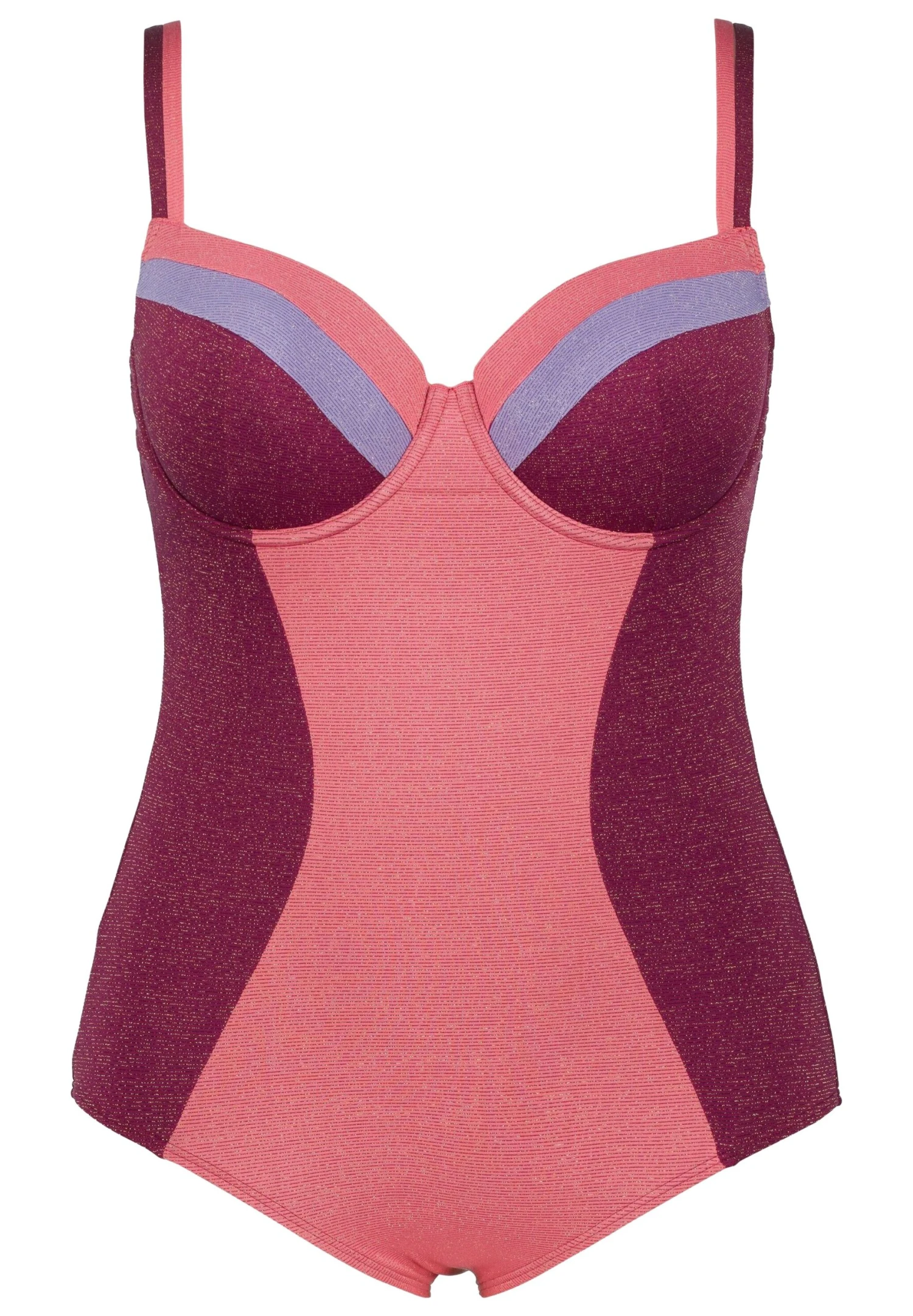 Ulla Popken EFFET SCINTILLANT - Kostium Kąpielowy - Pourpre 5 Ulla Popken EFFET SCINTILLANT - Kostium Kąpielowy - Pourpre - obrazek 3