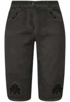 Ulla Popken TRACHTEN-BERMUDA MANDY USED-LOOK - Szorty Jeansowe - Schwarz -Lindex 967066f85ee34614b2cd91da91b2f24a