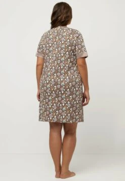 Ulla Popken Koszula Nocna - Taupe Multi -Lindex 96c35a04127941dfa537dcfe03e2c404