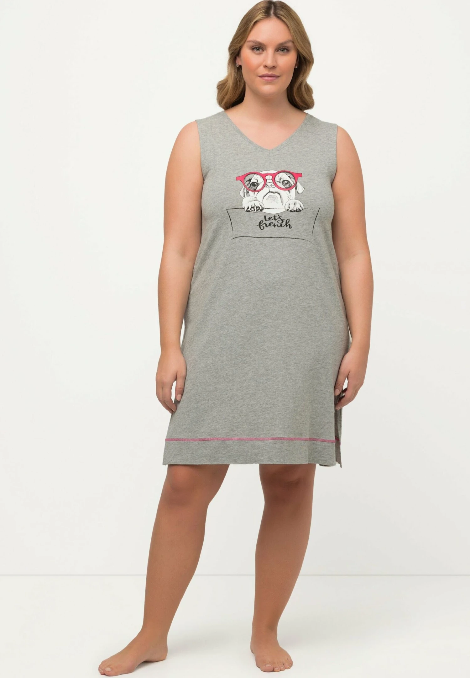 Ulla Popken Koszula Nocna - Light Gray Melange 3 Ulla Popken Koszula Nocna - Light Gray Melange