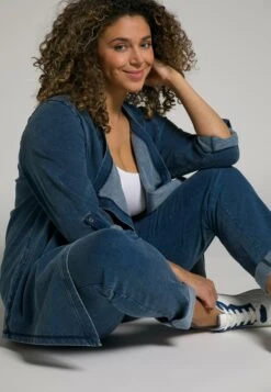 Ulla Popken Kurtka Wiosenna - Blue Denim -Lindex 997ec803dfde45778f9ca2c2d0ccfc64